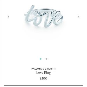 Tiffany Love Ring size 5